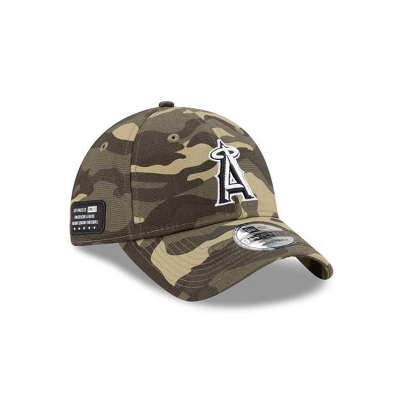 MLB Los Angeles Angels Armed Forces Weekend 9Twenty Adjustable (UVQ7190) - Green New Era Caps